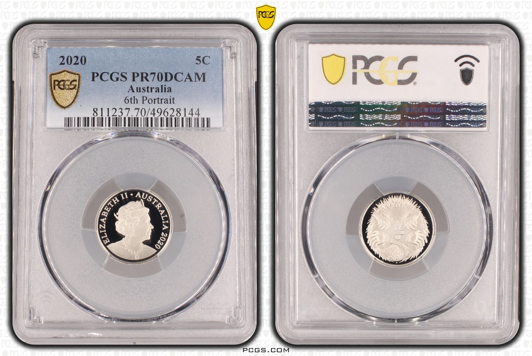 6th Portrait, Five Cent, 2020, PCGS PR70DCAM