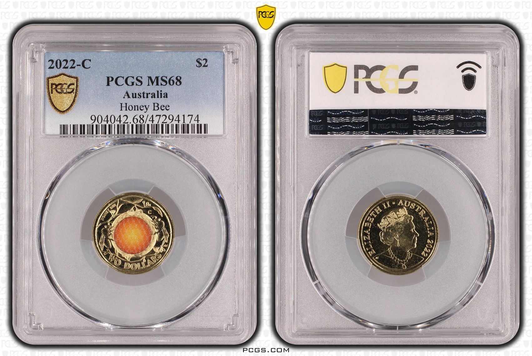Elizabeth II, Honey Bee, Two Dollar, 2022-C, PCGS MS68