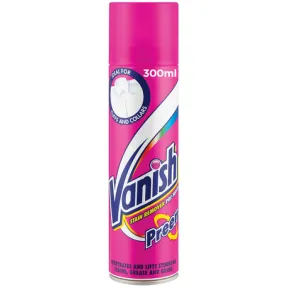 Vanish 300ml Fabric Stain Remover Laundry Pre Wash Aerosol Pink 0.296 kg | EXPIRED 2024