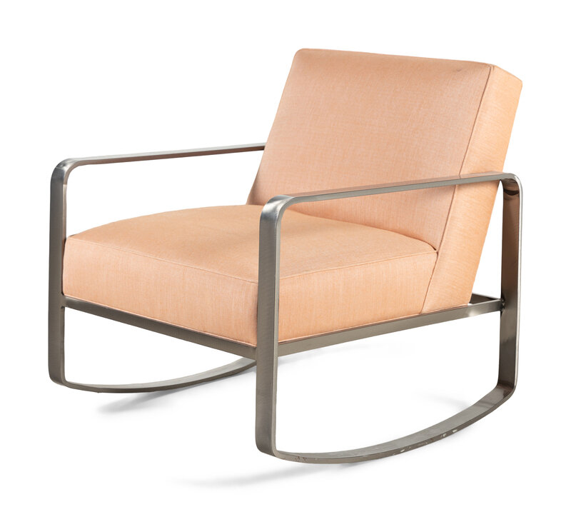 A Contemporary Steel Rocking Chair