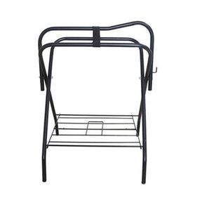 WigWagga Freestanding Horse Saddle Stand Heavy duty Black | ONE POLE DENTED STILL WORK 100%
