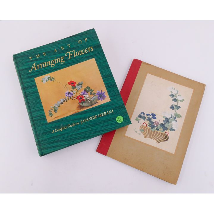 2pc Old Asian Ikebana Books