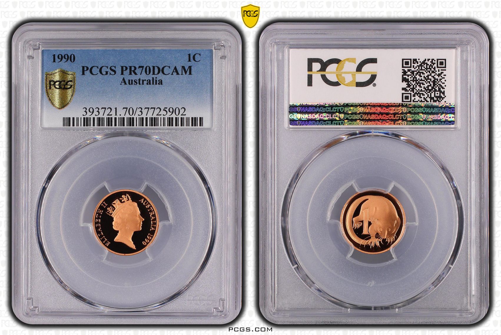 19 · 1990 Australia One Cent, 1c Proof PCGS - PR70DCAM POP 34/0 -902