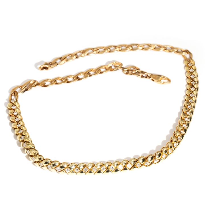 9 Carat Gold Diamond Necklace,