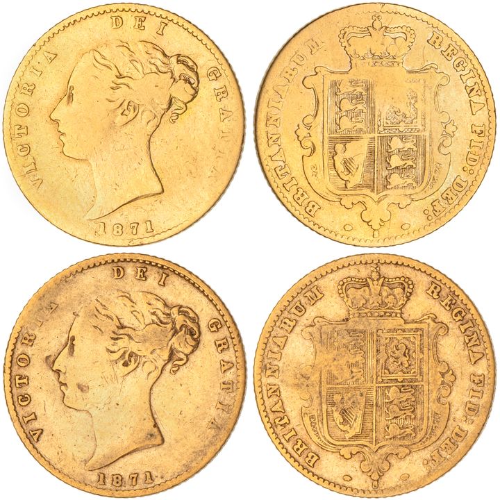 Victoria, Half Sovereign, 1871-S, VG