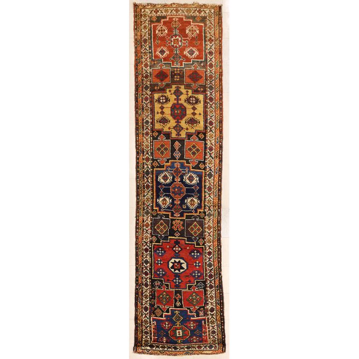 Antique Kurdish Tribal Oriental Runner Rug