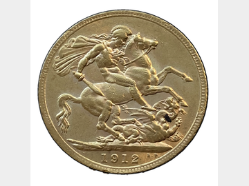1912 GEORGE V LONDON MINT GOLD SOVEREIGN