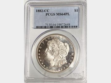 1882 USA 'Carson City Mint' Morgan Silver Dollar PCGS MS64PL