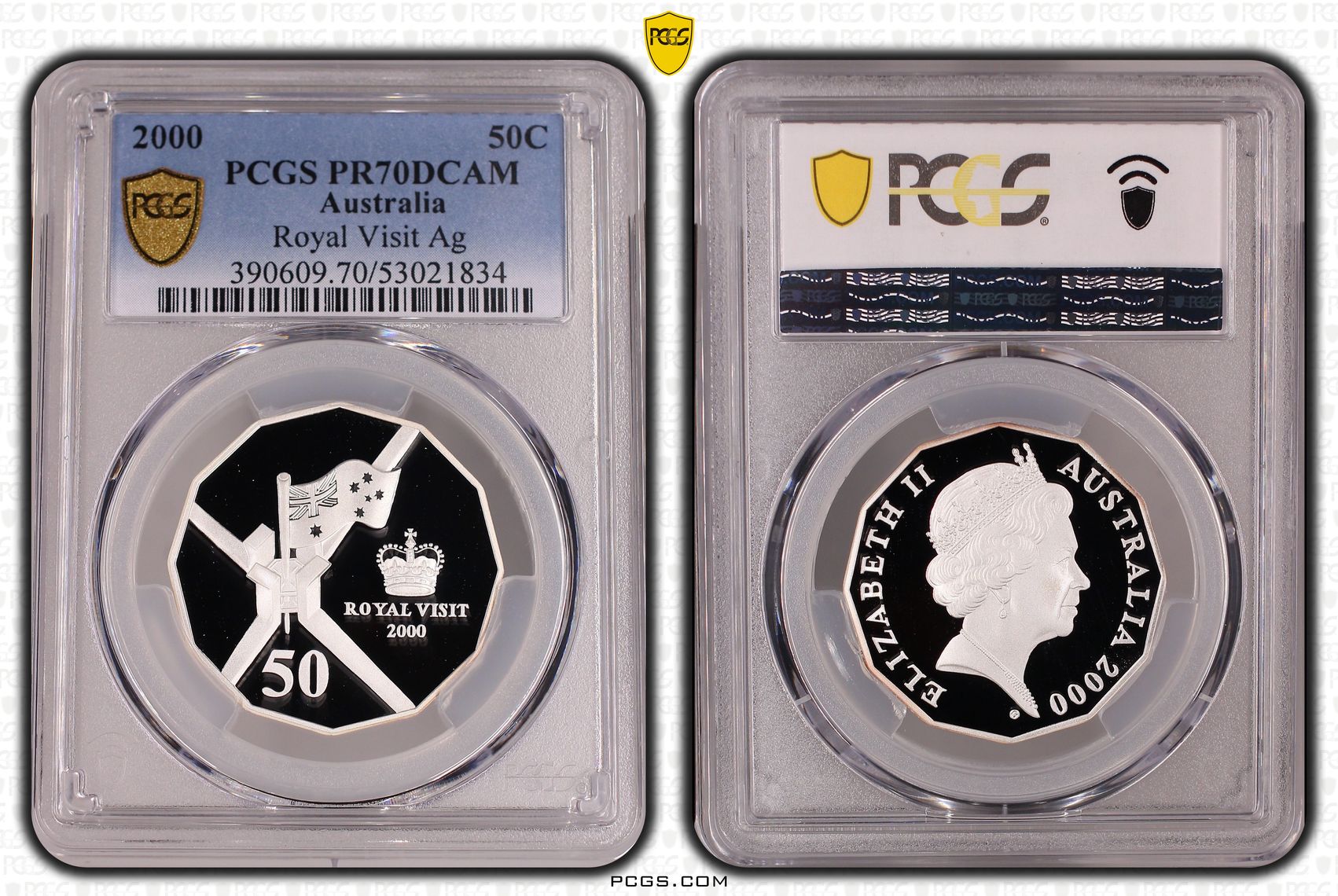 Elizabeth II, Royal Visit Silver, Fifty Cent, 2000, PCGS PR70DCAM