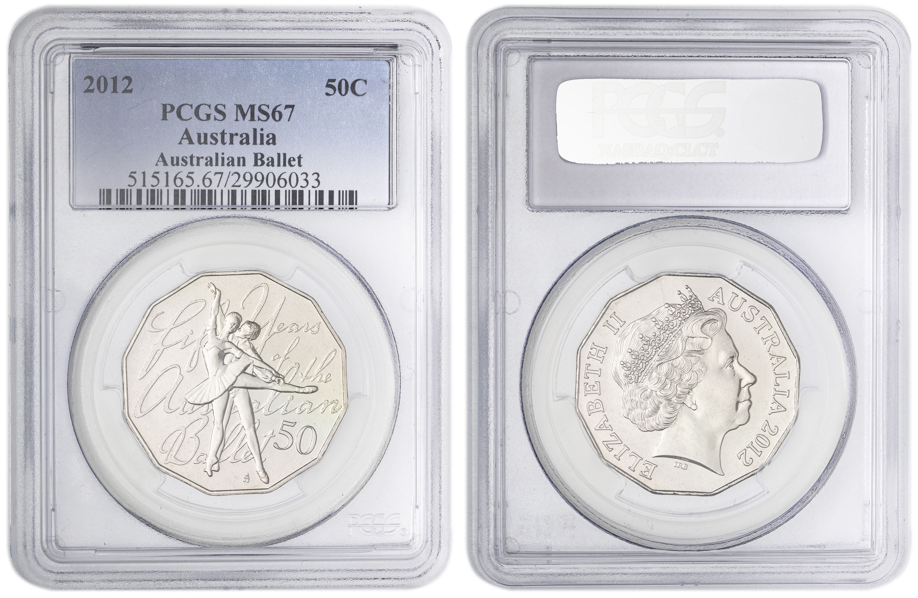Australian Ballet , Fifty Cent, 2012, PCGS MS67