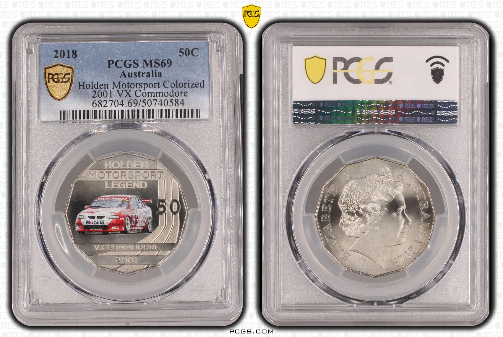 Holden Motorsport Colorized - 2001 VX Commodore , Fifty Cent, 2018, PCGS MS69