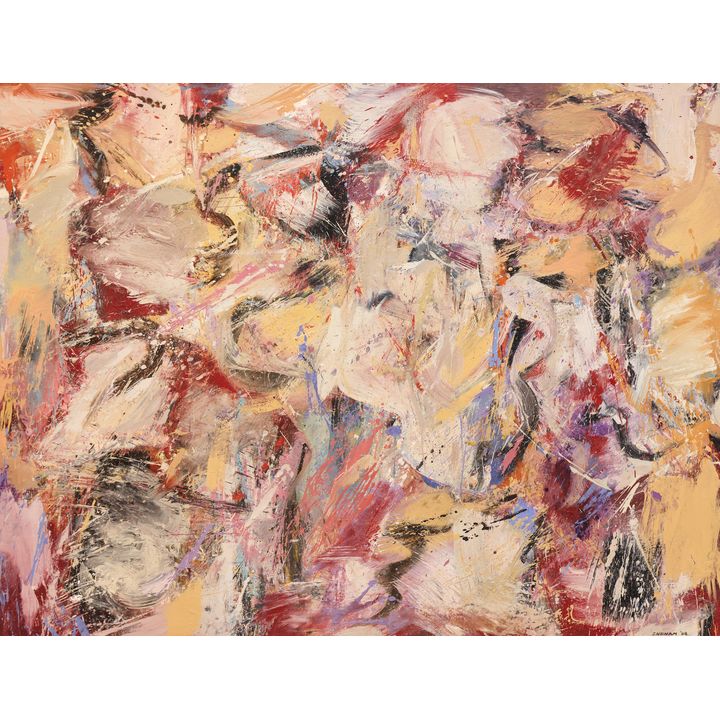 William Ingham ''Configuration: Yellow and Blue'' 1988 Oil