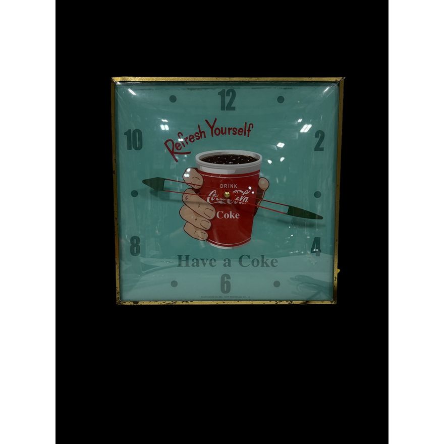 Reproduction Refresh Yourself Coca Cola Coke Pam Clock