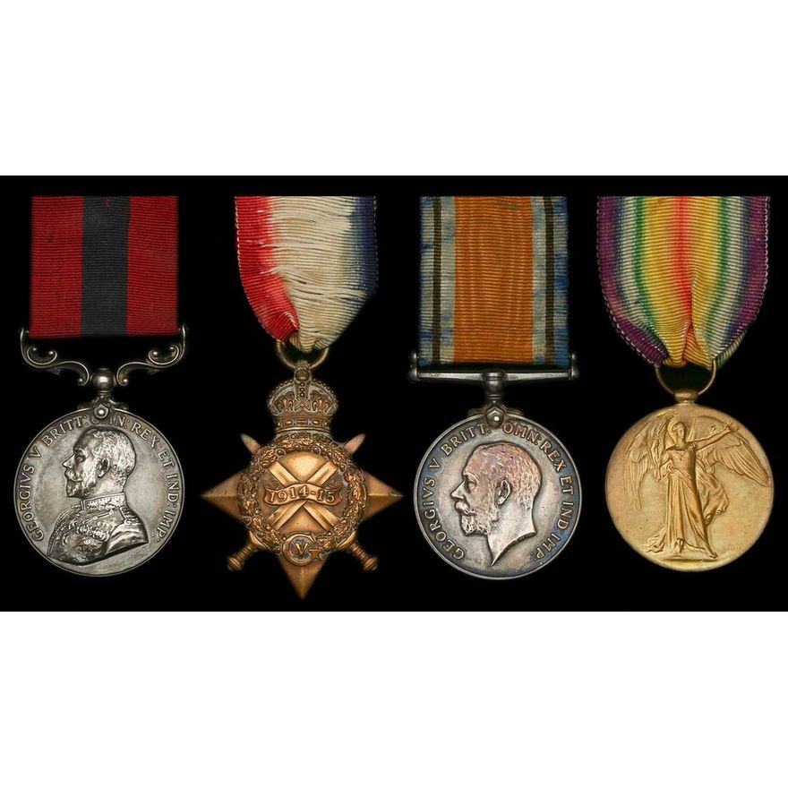 The Somme 1916 D.C.M. group of four awarded to Rifleman F. G. T ...
