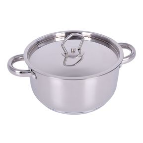 Tissolli Saphire Silver Stainless Steel Casserole With Lid 24cm |