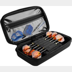XXERCIZ DART CASE FOR 6 STEEL TIP AND SOFT TIP DARTS, HARD EVA DARTS CARRYING STORAGE BAG FITS FOR DART TIPS, SHAFTS, FLIGHTS AND