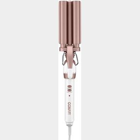 CONAIR DOUBLE CERAMIC 3 BARREL CURLING IRON, HAIR WAVER, CREATE BEACHY WAVES, LONG-LASTING NATURAL TIGHT WAVES FOR ALL HAIR LENGTH