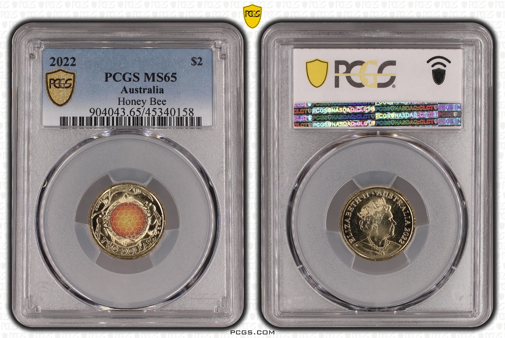 Elizabeth II, Honey Bee, Two Dollar, 2022, PCGS MS65