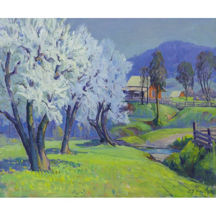 Cyrus Fulton ''Cherry Trees'' (Homestead) Oil