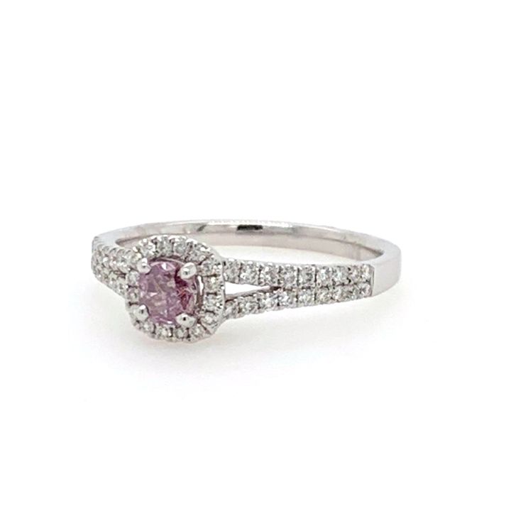 0.25ct GIA Certified Pink Diamond 18ct Gold Ring 2.84g