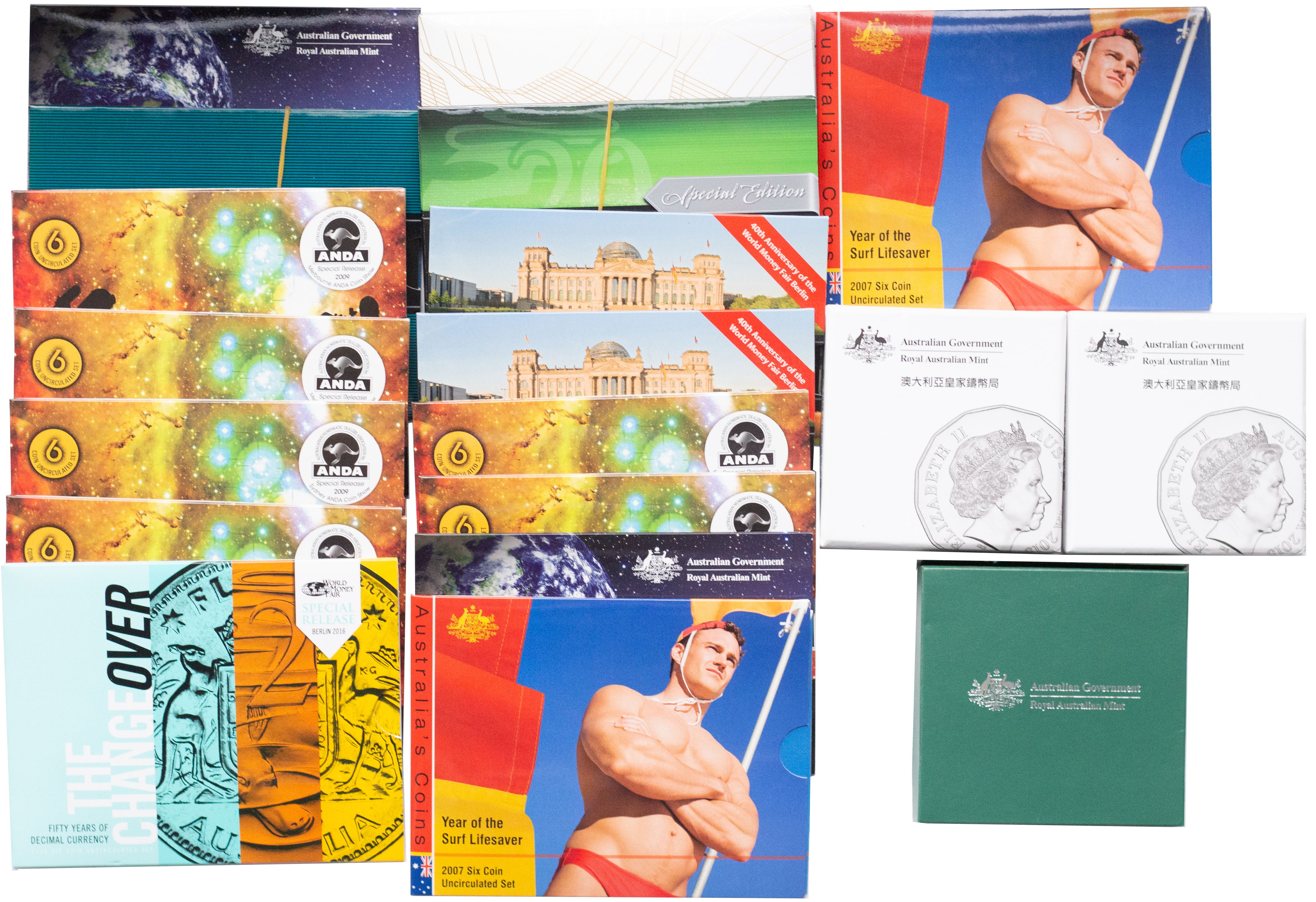 Elizabeth II, Mint Sets, 2006 - 2015, UNC