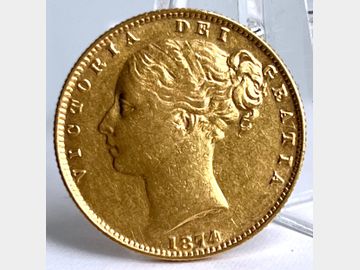 1874 VICTORIA YOUNG HEAD MELBOURNE MINT SHIELD GOLD SOVEREIGN