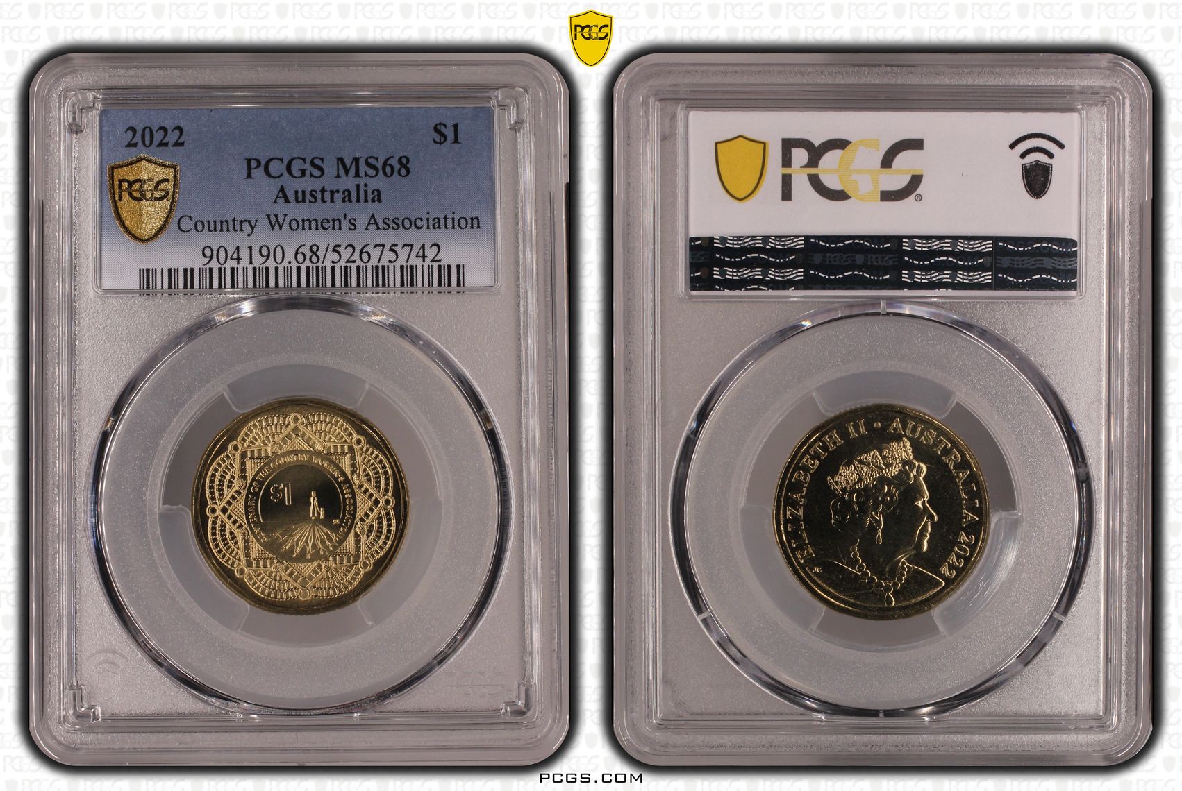 Country Women's Association, One Dollar, 2022, PCGS MS68