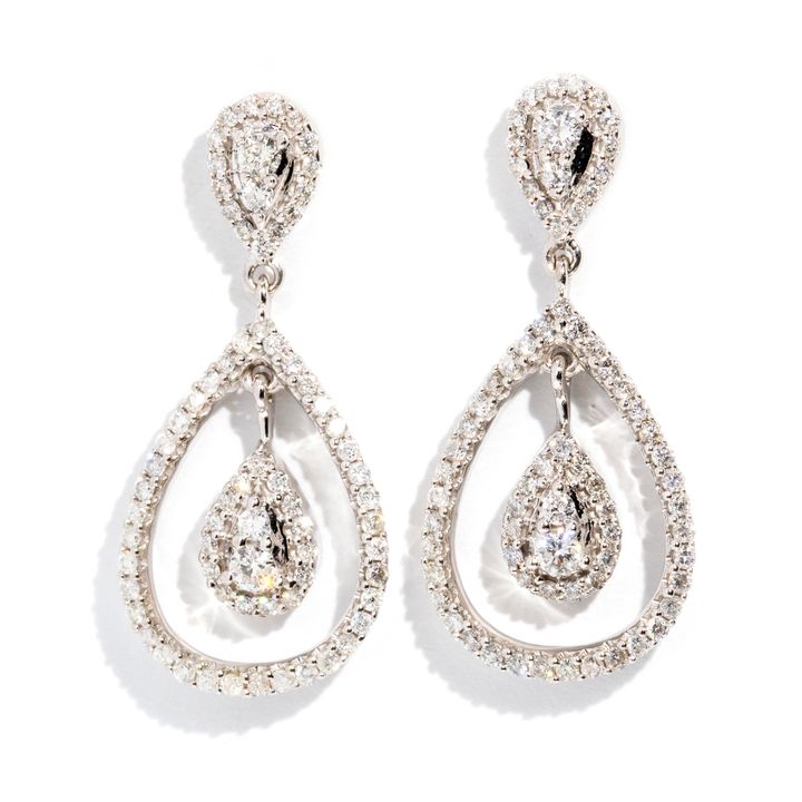 0.80 Carat Diamond Drop Earrings