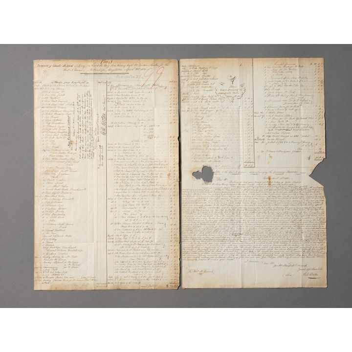ENTERPRISE – BILL OF LADING - APRIL 21ST 1828.     [2 items]