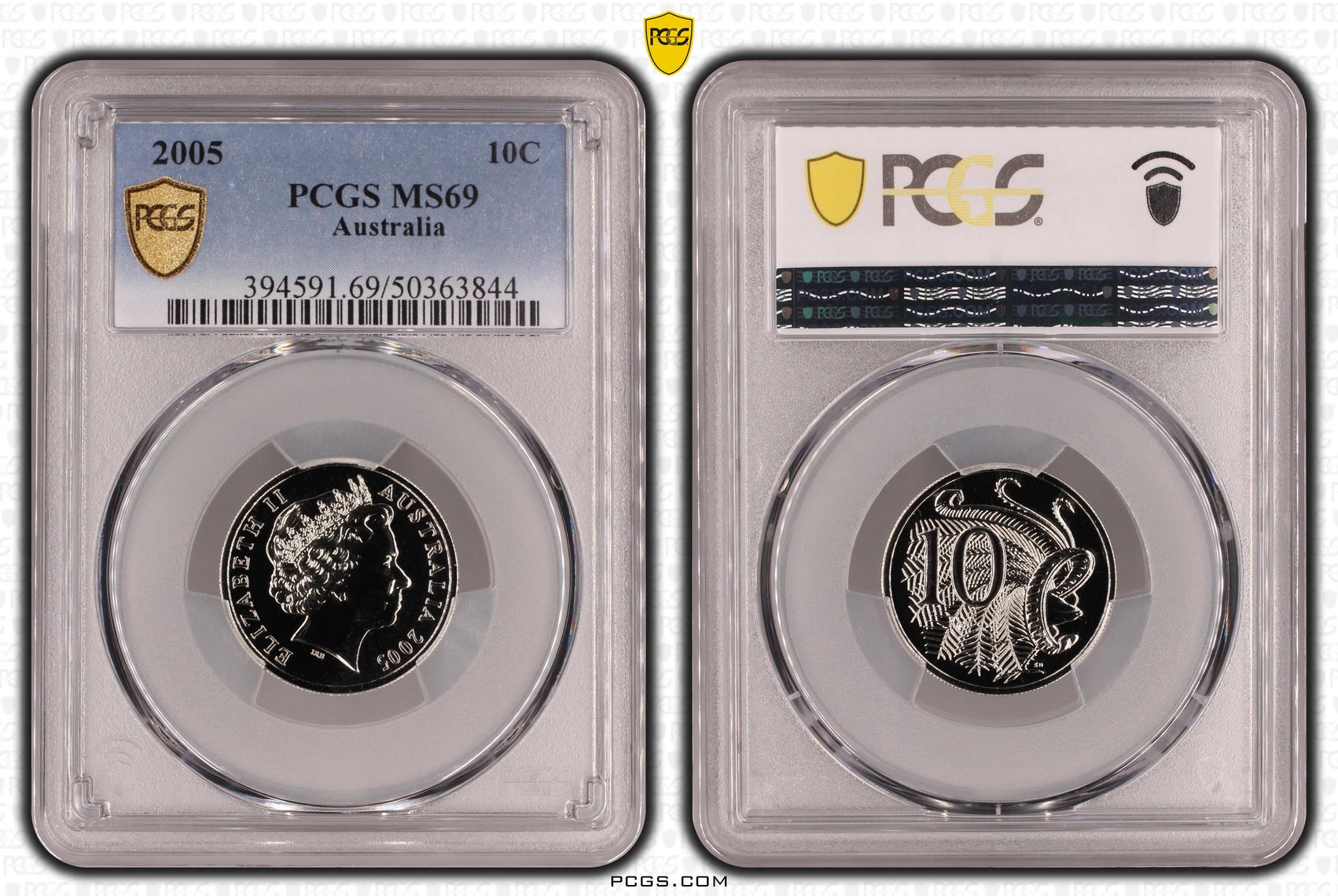 Ten Cent, 2005, PCGS MS69