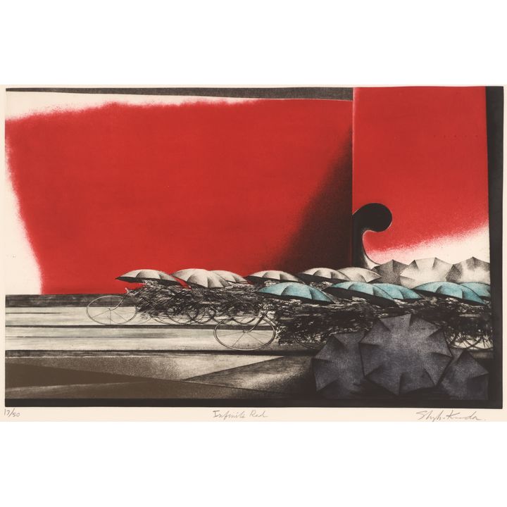 Shigeki Kuroda ''Infinite Red'' Intaglio Etching