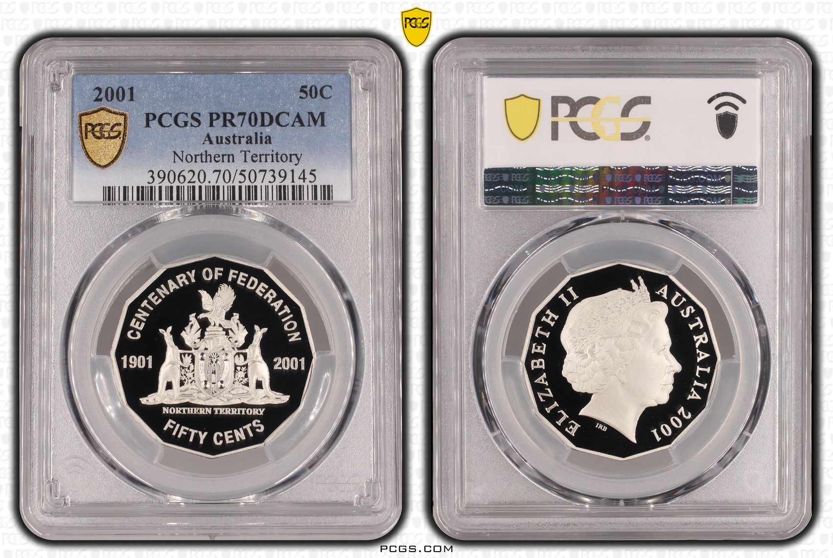 Northern Territory, Fifty Cent, 2001, PCGS PR70DCAM