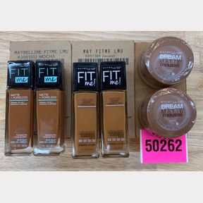 4X MAYBELLINE FIT ME FOUNDATION, 2X MAYBELLINE DREAM MATTE MOUSSE