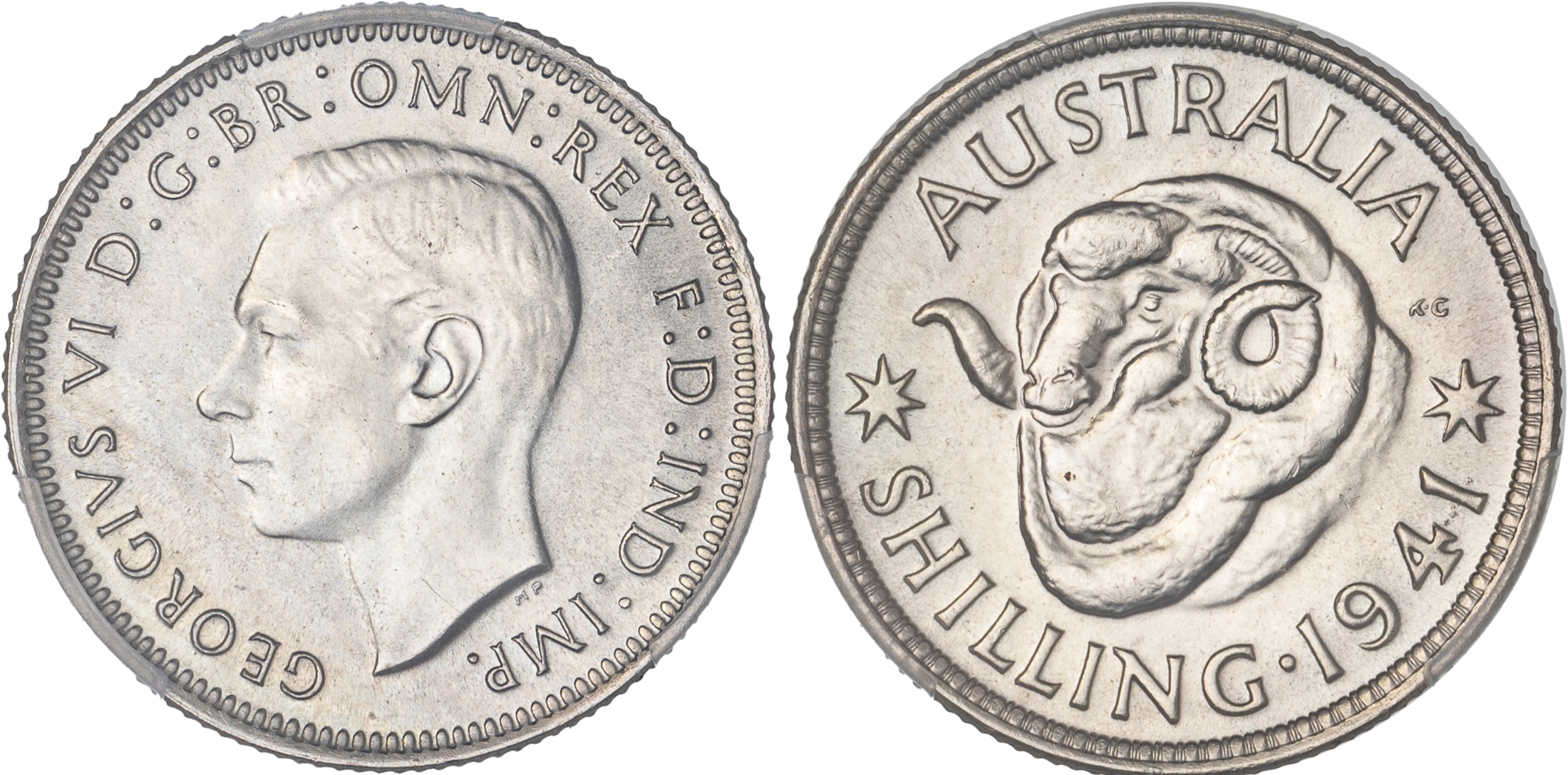 George VI, Shilling, 1941, PCGS MS65