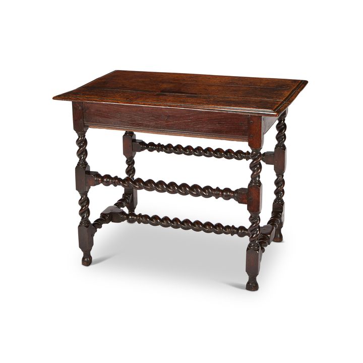 A William and Mary oak side or centre table