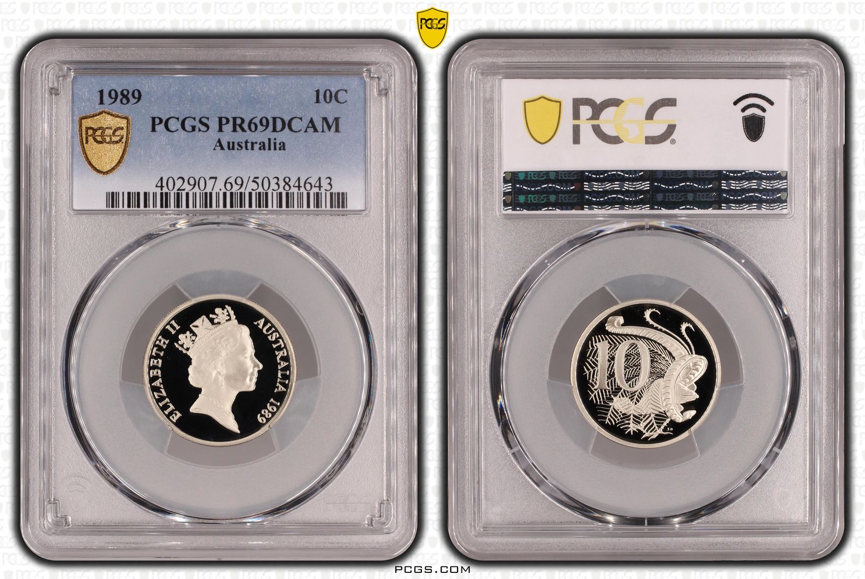 Ten Cent, 1989, Pcgs Pr69dcam