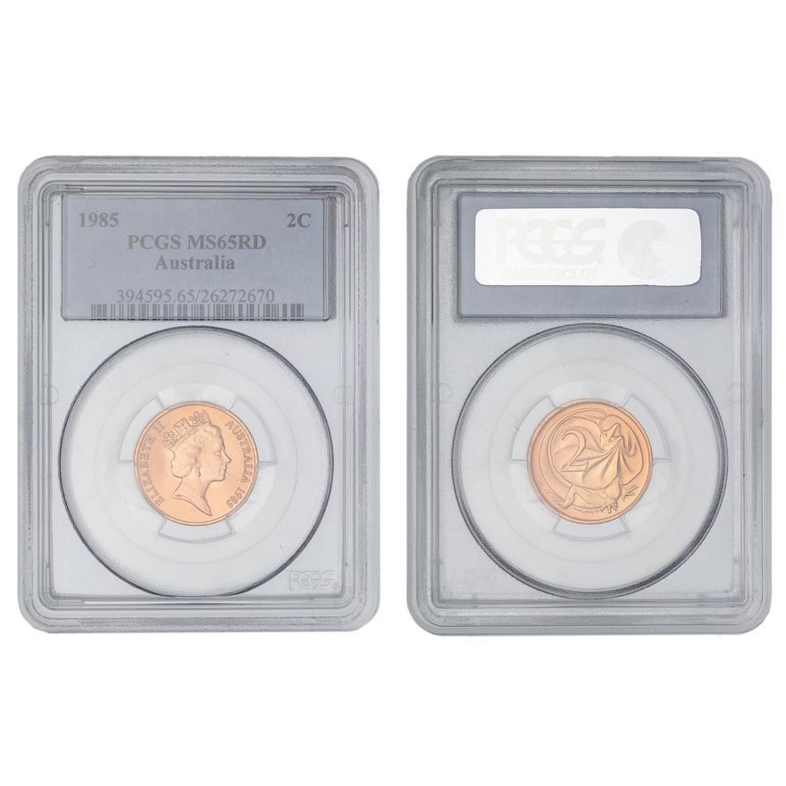 Elizabeth II, Two Cent, 1985, PCGS MS65RD