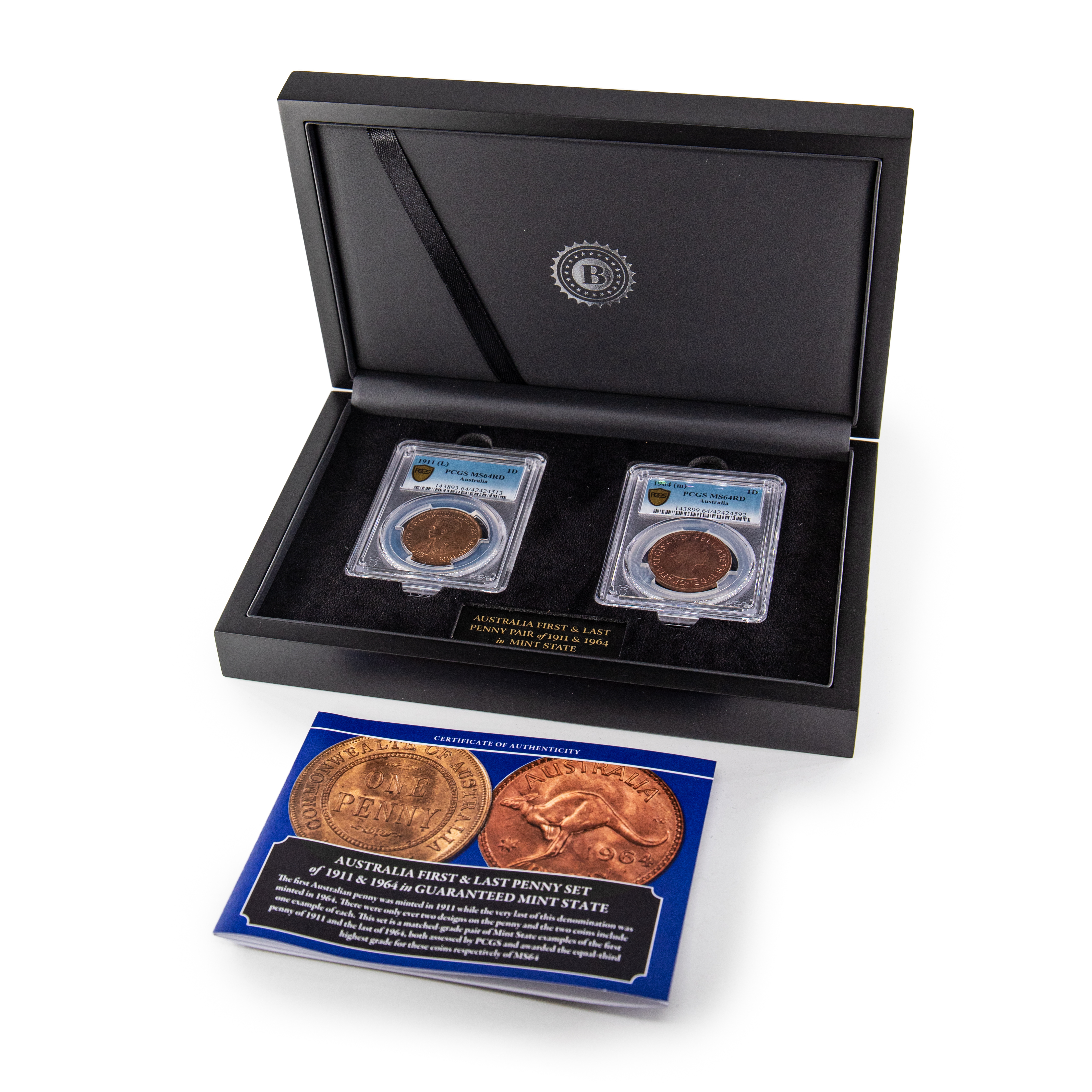 George V - Elizabeth II, Bradford Exchange, Penny, 1911 - 1964, PCGS MS64RD