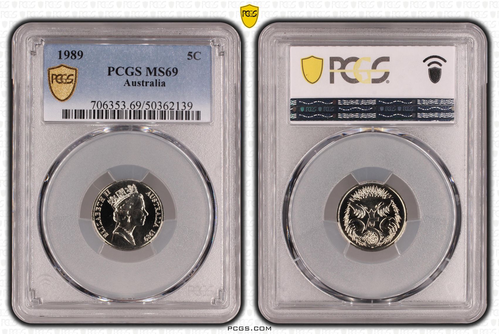 POP 4/0, Five Cent, 1989, PCGS MS69