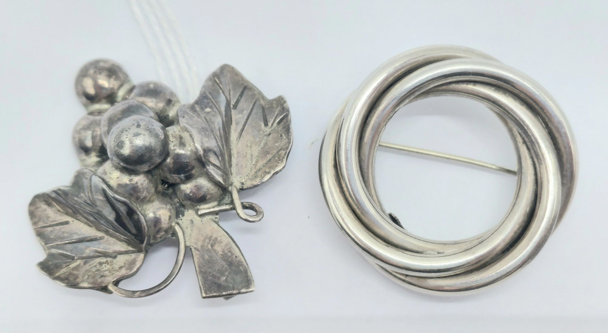 Two Sterling Silver Brooches