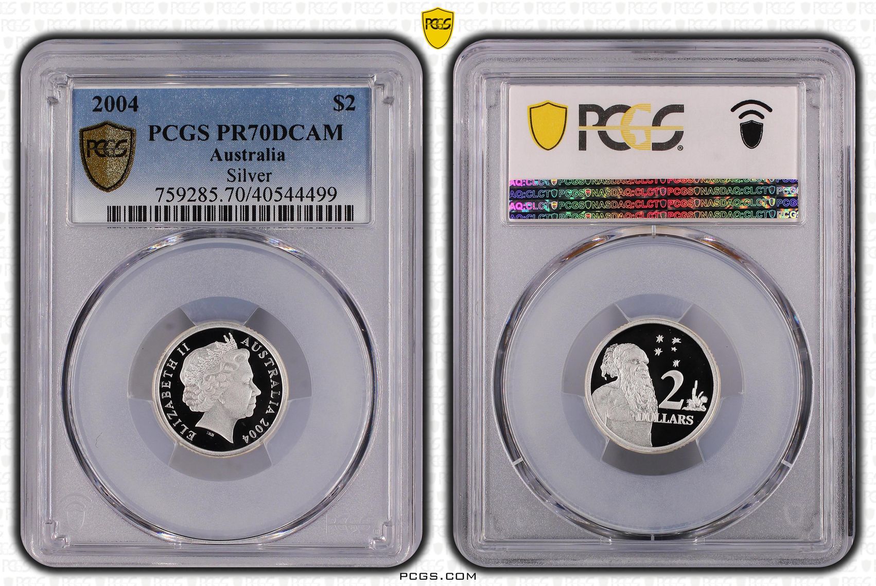 2004 Australia Two Dollar, $2 Silver PCGS - PR70DCAM POP 10/0 -499