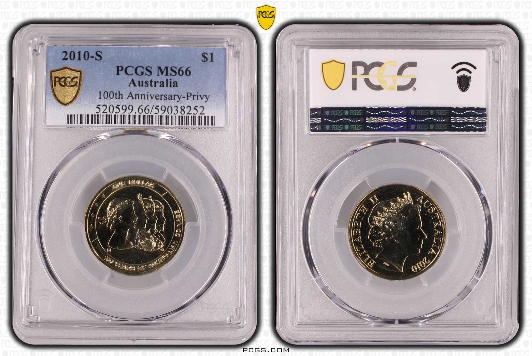 100th Anniversary-Privy, One Dollar, 2010-S, PCGS MS66