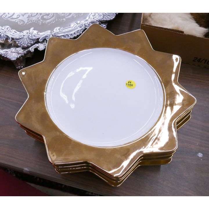 Set 4pc Horchow 'Aurora' Sun Plates- 12''