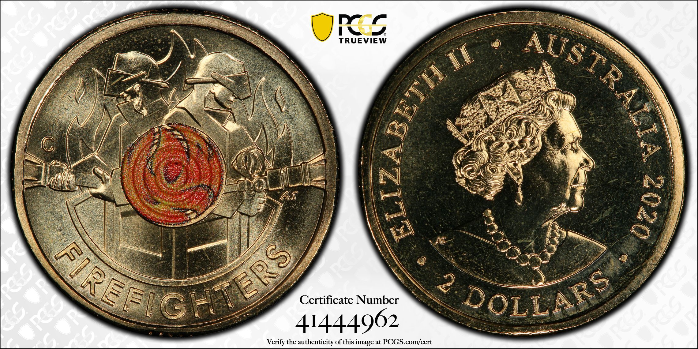 Firefighters Colorized, Two Dollar, 2020-C, PCGS MS68