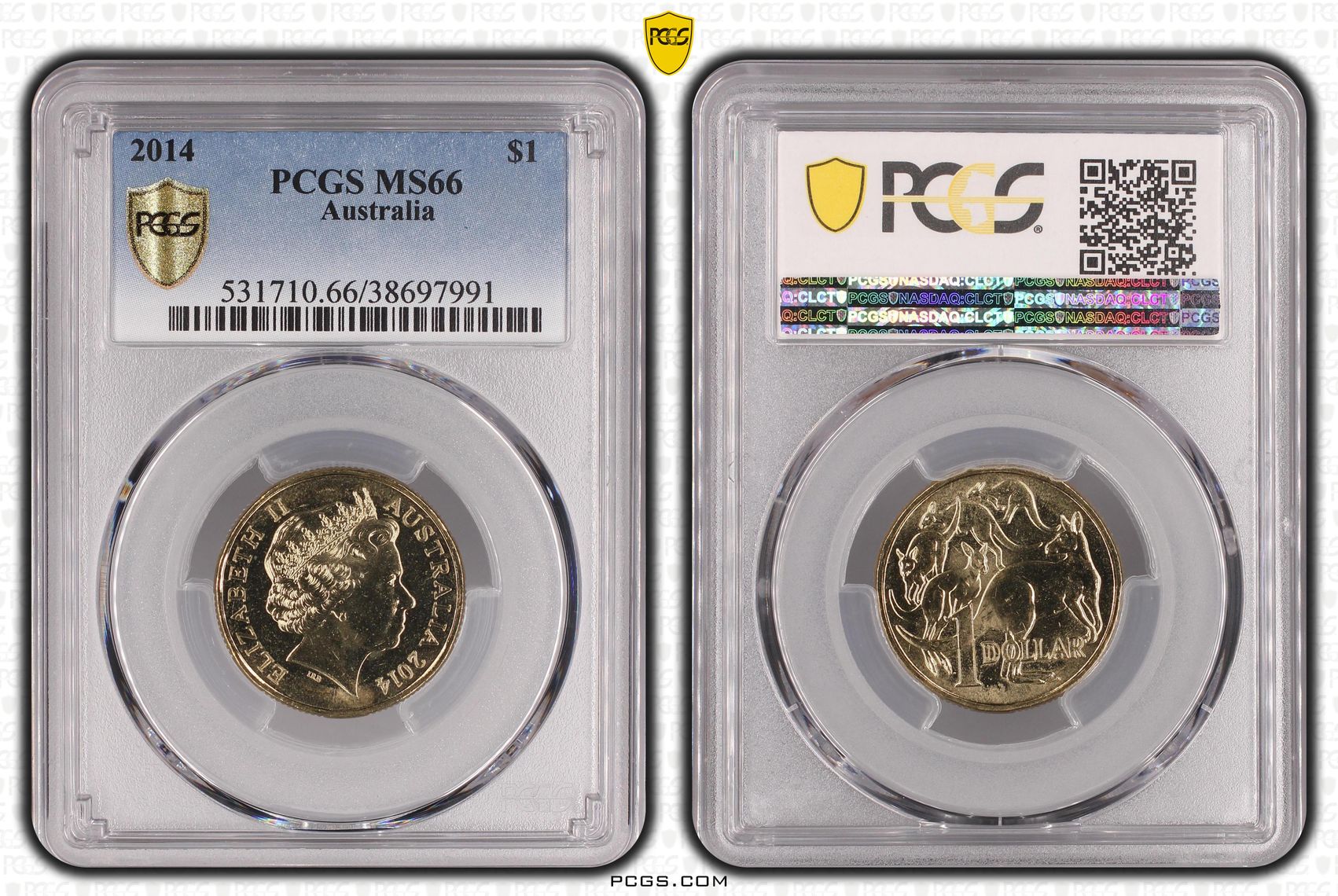 One Dollar, 2014, PCGS MS 66