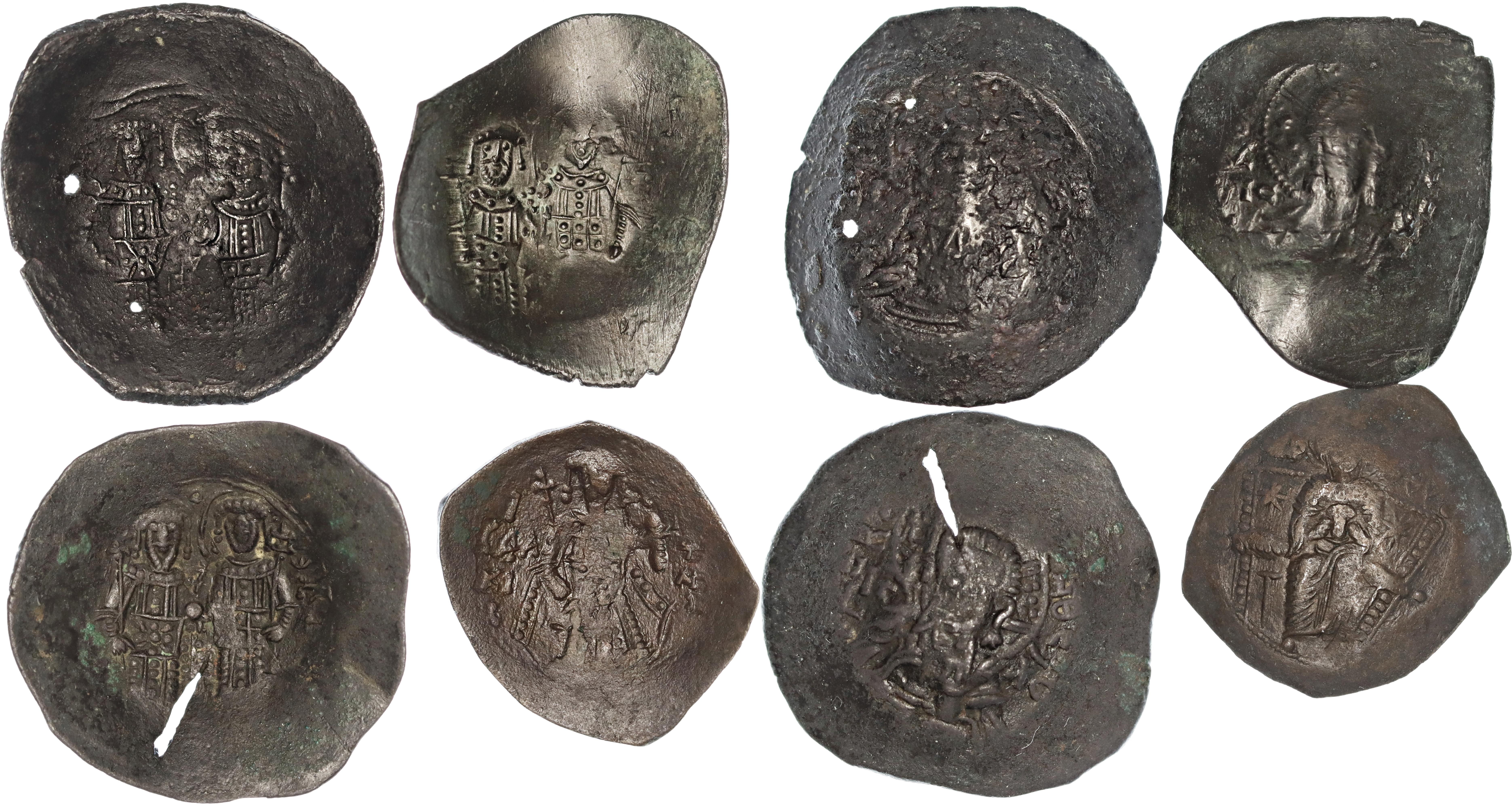 Byzantine Empire, Isaac II & Alexius III, Billon Aspron Trachy, 12th Century AD, nVF