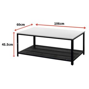 Brussel Coffee Table White / Black MDF/ SupaWood Top Wrapped in PVC Assembly Required |