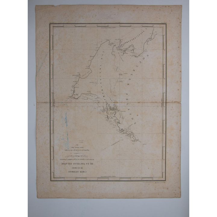 DUMONT, D'URVILLE - Carte De La Partie De La Nouvelle Zelande Reconnue par Le Capitaine De Fregate Dumont