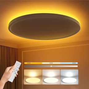 APHYNI 12 INCH LED FLUSH MOUNT CEILING LIGHT WITH REMOTE & NIGHT LIGHT, 2400LM 3000K-6000K BEDROOM LIGHT FIXTURES CEILING, 24W THI