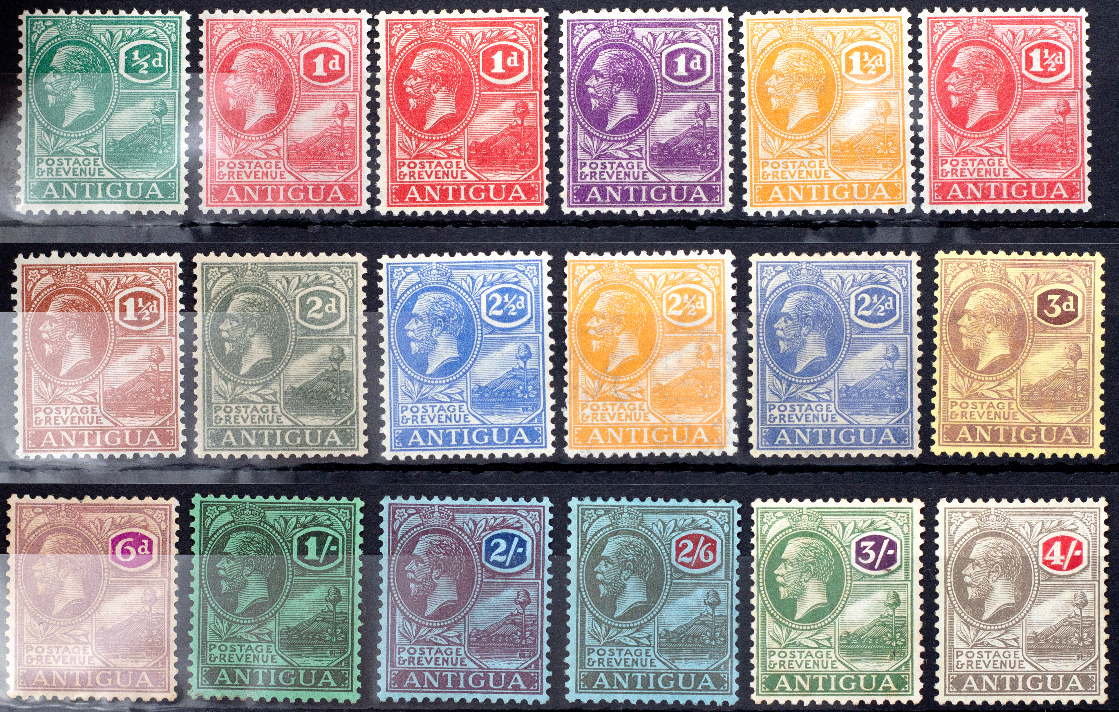 Antigua, KGV Definitives, 1921 - 1929, Good